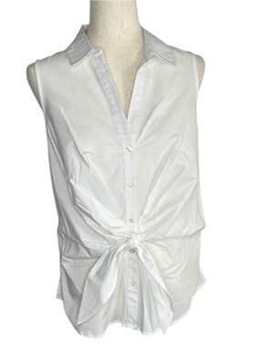 White Sleeveless Blouse